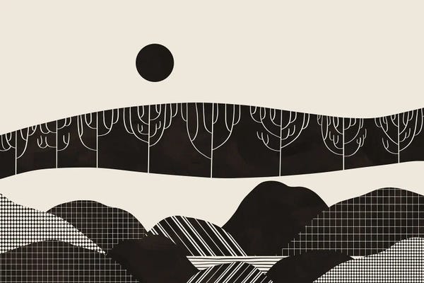 Viviana Gonzalez: Retro Fusion Landscape I by Viviana Gonzalez