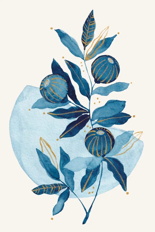 Indigo And Gold Nature by Viviana Gonzalez wall art