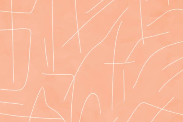 Viviana Gonzalez: Peach Lineal Abstract by Viviana Gonzalez