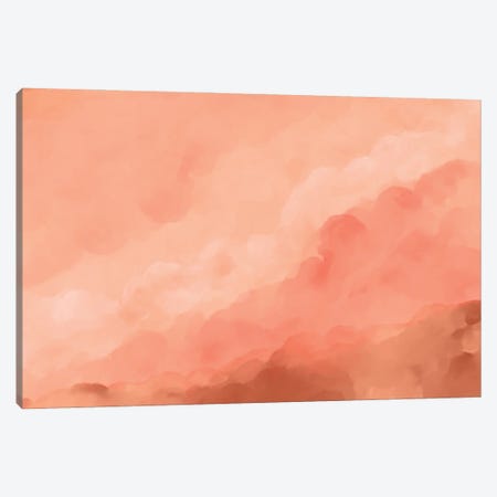 Peach Fuzz Watercolor Clouds Canvas Print #VGO303} by Viviana Gonzalez Canvas Art