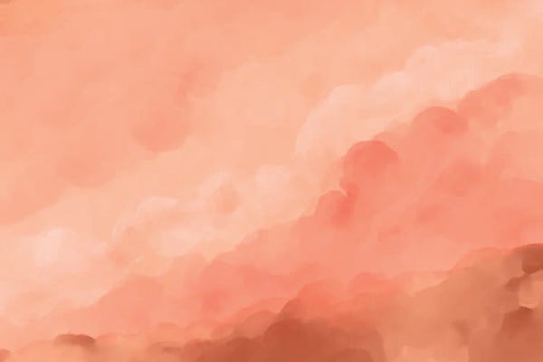 Viviana Gonzalez: Peach Fuzz Watercolor Clouds by Viviana Gonzalez
