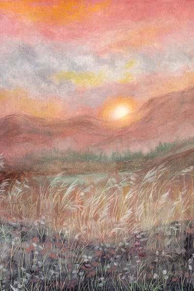 Aesthetic Magical Sunset by Viviana Gonzalez metal wall art