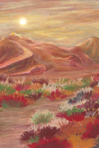 Boho Sunset Landscape by Viviana Gonzalez metal wall art