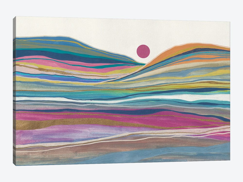 Retro Rainbow Landscape III by Viviana Gonzalez 1-piece Canvas Art Print