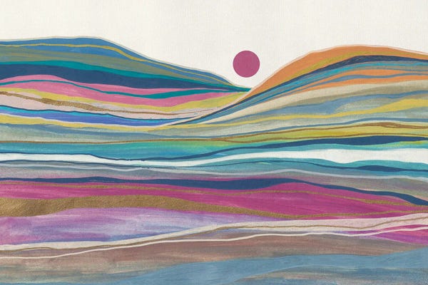 Viviana Gonzalez: Retro Rainbow Landscape III by Viviana Gonzalez