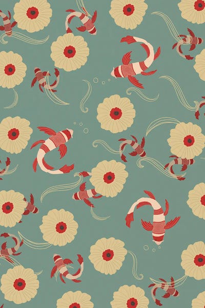Viviana Gonzalez: Koi Pattern Japan by Viviana Gonzalez