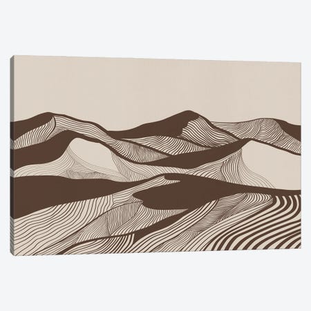Vintage Mountains Line Art 05 Canvas Print #VGO320} by Viviana Gonzalez Canvas Art