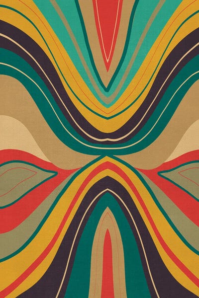 Psychedelic Colorful Love by Viviana Gonzalez framed canvas print