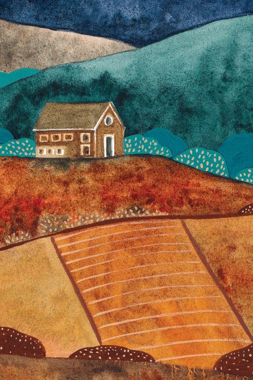 Farm House In The Mountains by Viviana Gonzalez canvas print