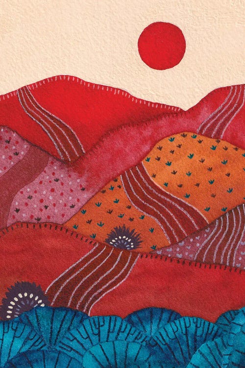 Red Sun by Viviana Gonzalez canvas print