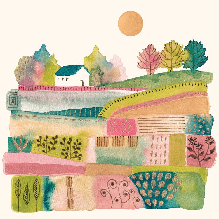 Patterned Landscape by Viviana Gonzalez canvas print