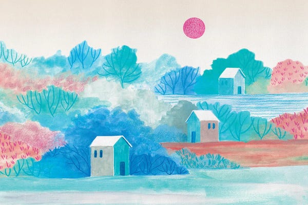 Turquoise And Blue Village