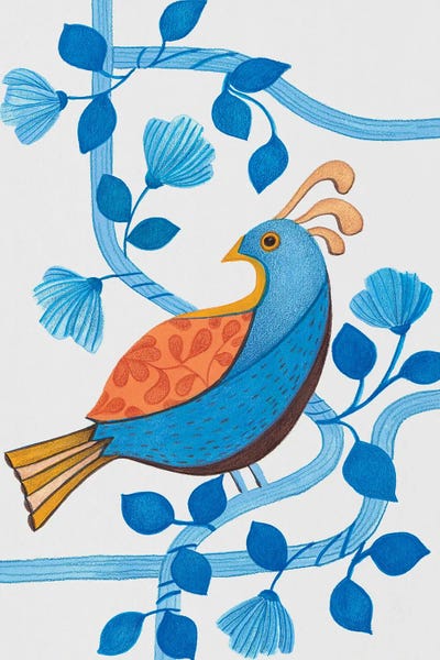 Viviana Gonzalez: Colorful Bird Illustration by Viviana Gonzalez