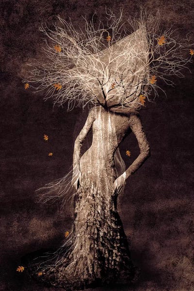 Goth Art: Dark Portrait In Autumn by Viviana Gonzalez