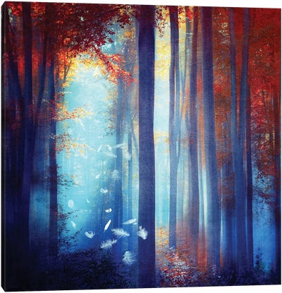 Dreams In Blue Canvas Art Print - Trees