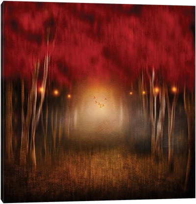 Red Melody Canvas Art Print - Color Palettes