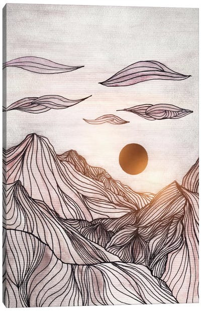 Lines In The Mountains I Canvas Art Print - Viviana Gonzalez