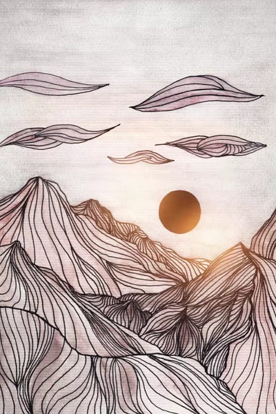 Mountain Sunrises & Sunsets: Lines In The Mountains I by Viviana Gonzalez