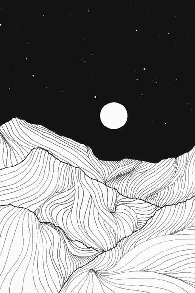 Lines In The Mountains II by Viviana Gonzalez framed canvas print