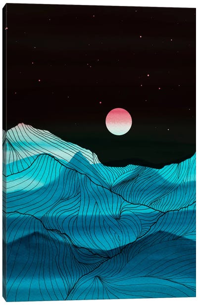 Lines In The Mountains XV Canvas Art Print - Colorful Arctic