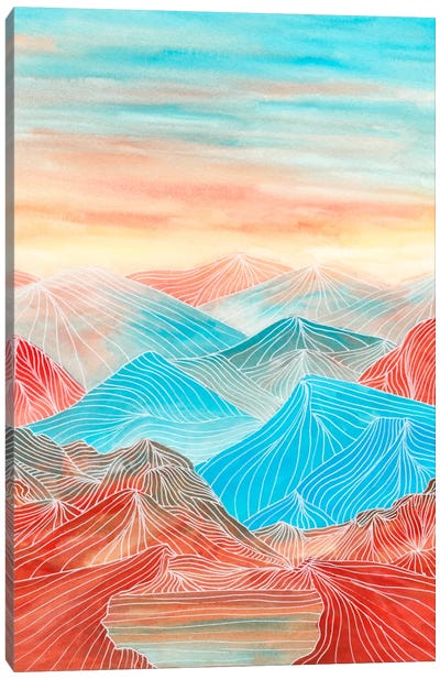 Lines In The Mountains XX Canvas Art Print - Viviana Gonzalez