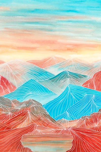 Patchwork Landscapes: Lines In The Mountains XX by Viviana Gonzalez