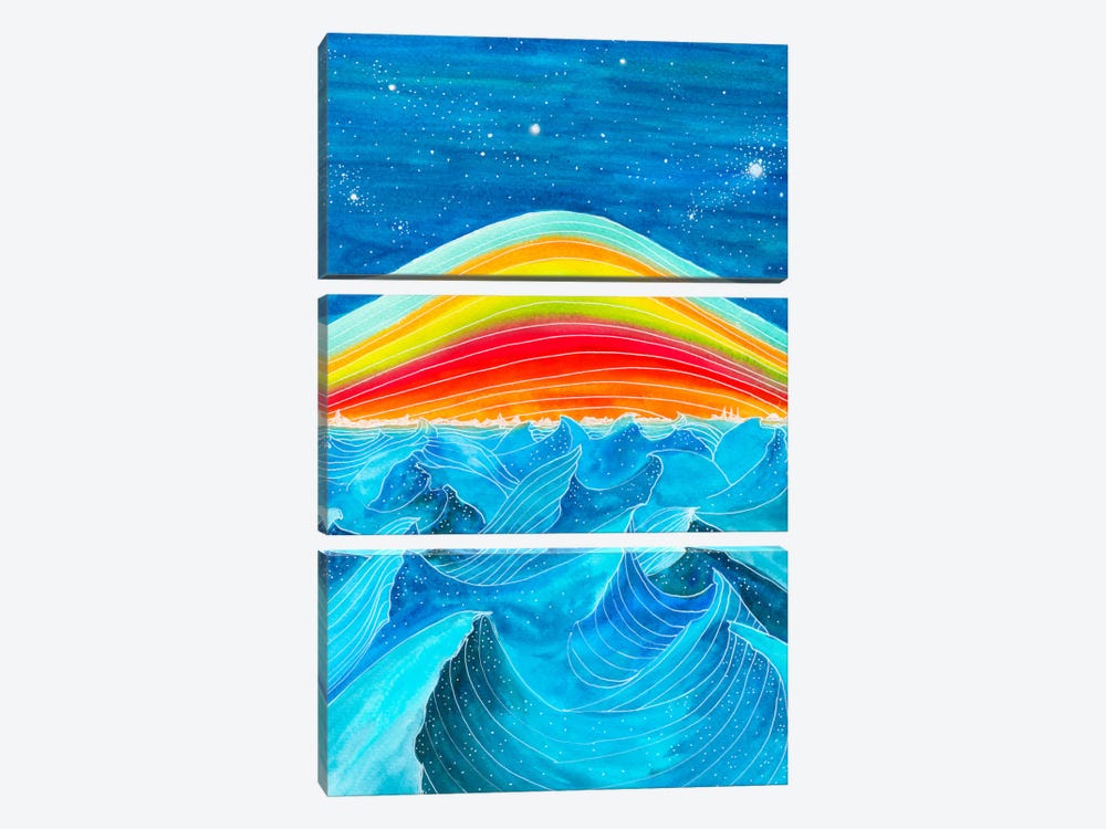 Rainbow Mountain by Viviana Gonzalez 3-piece Canvas Art