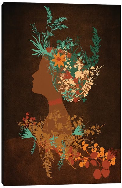Mujer Floral Canvas Art Print - Viviana Gonzalez