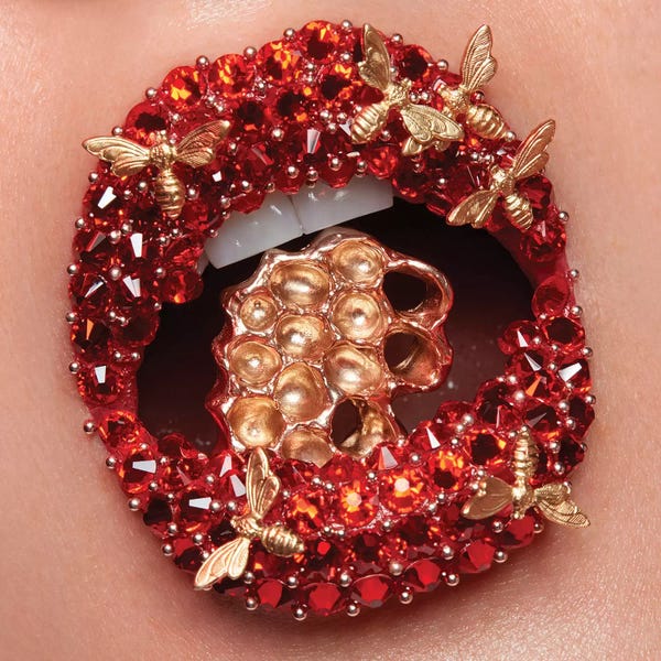 Glam Bedroom: Pomegranate Buzz by Vlada Haggerty