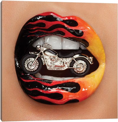 Ride Or Die Canvas Art Print - Lips Art
