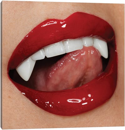 Vamp Canvas Art Print - Lips Art