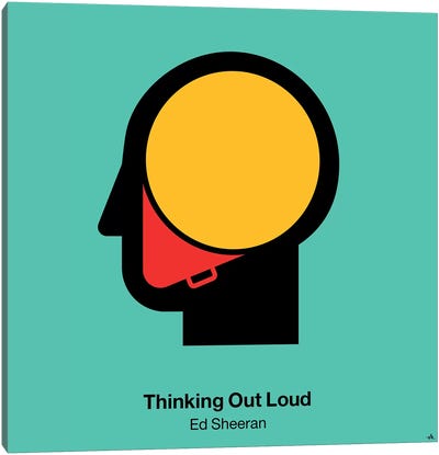 Thinking Out Loud Canvas Art Print - Song Lyrics Art