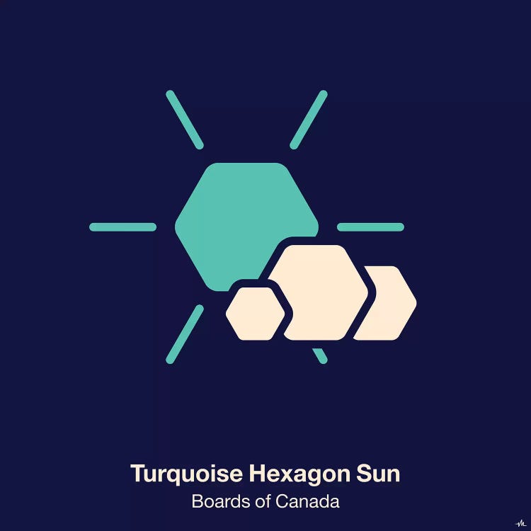 Turquoise Hexagon Sun