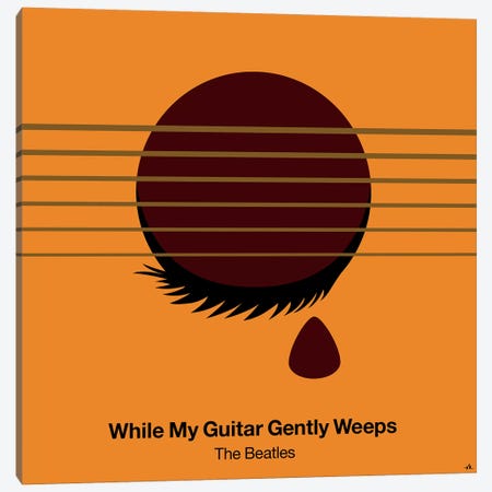 While My Guitar Gently Weeps Canvas Print #VHE107} by Viktor Hertz Canvas Artwork