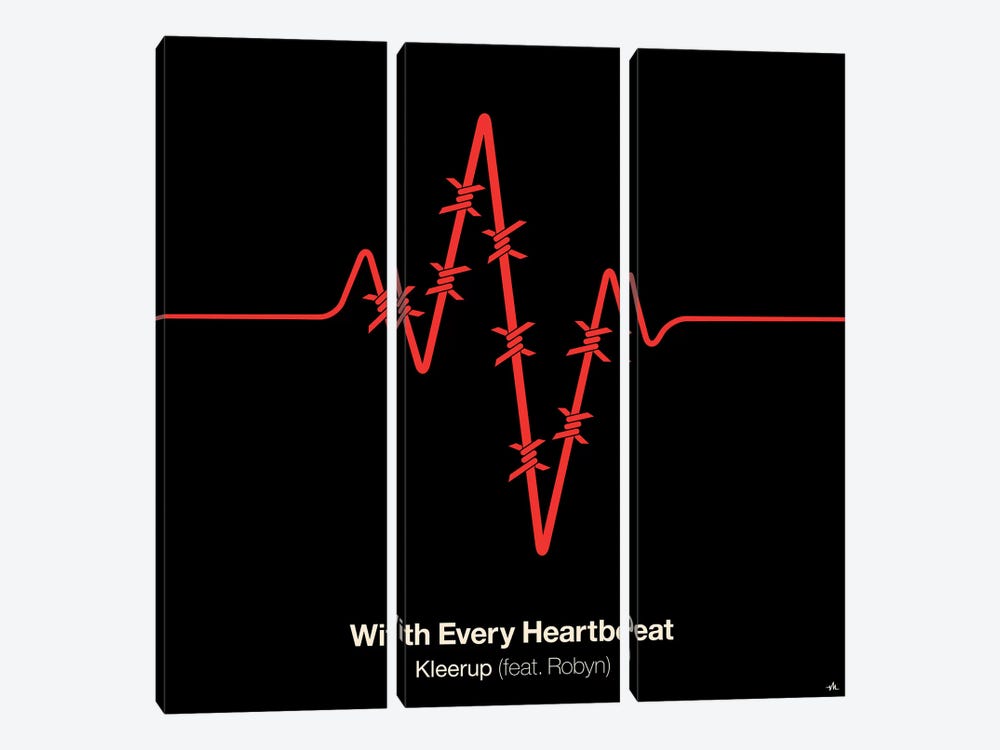 With Every Heartbeat by Viktor Hertz 3-piece Canvas Art Print
