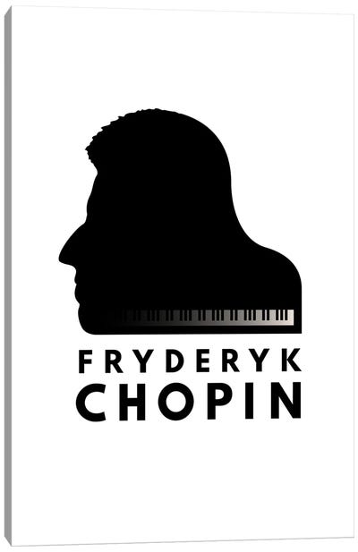Chopin Grand Piano Portrait Canvas Art Print - Piano Art