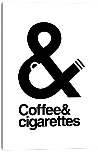 Coffee And Cigarettes Canvas Art Print - Brutalism