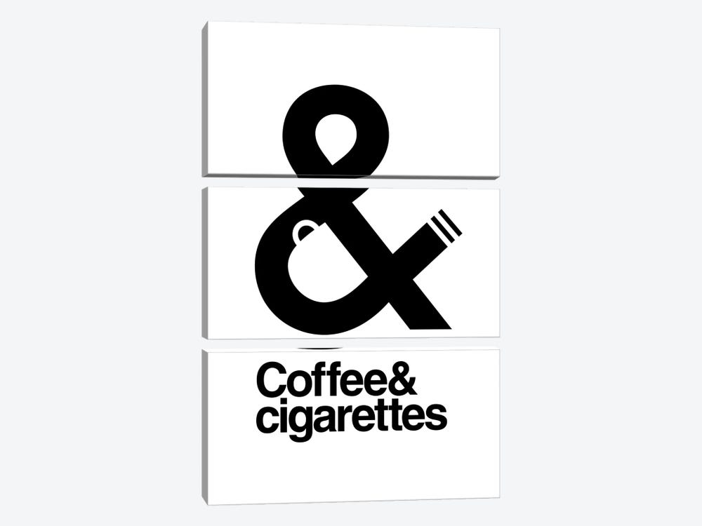 Coffee And Cigarettes by Viktor Hertz 3-piece Canvas Art
