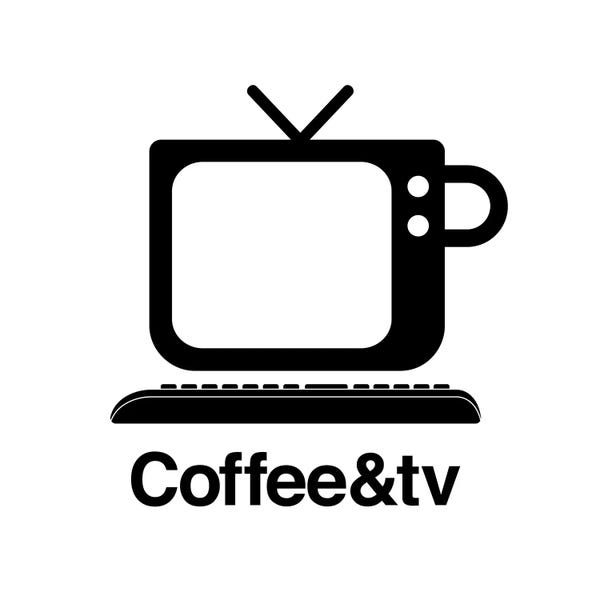 Black & White Pop Culture Art: Coffee And Tv In Black And White by Viktor Hertz