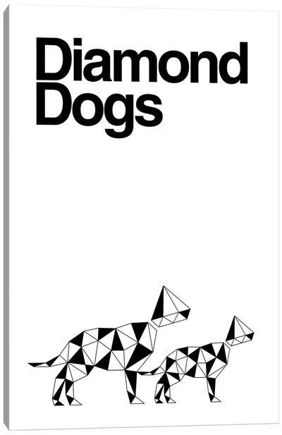 Diamond Dogs In Black And White Canvas Art Print - Viktor Hertz
