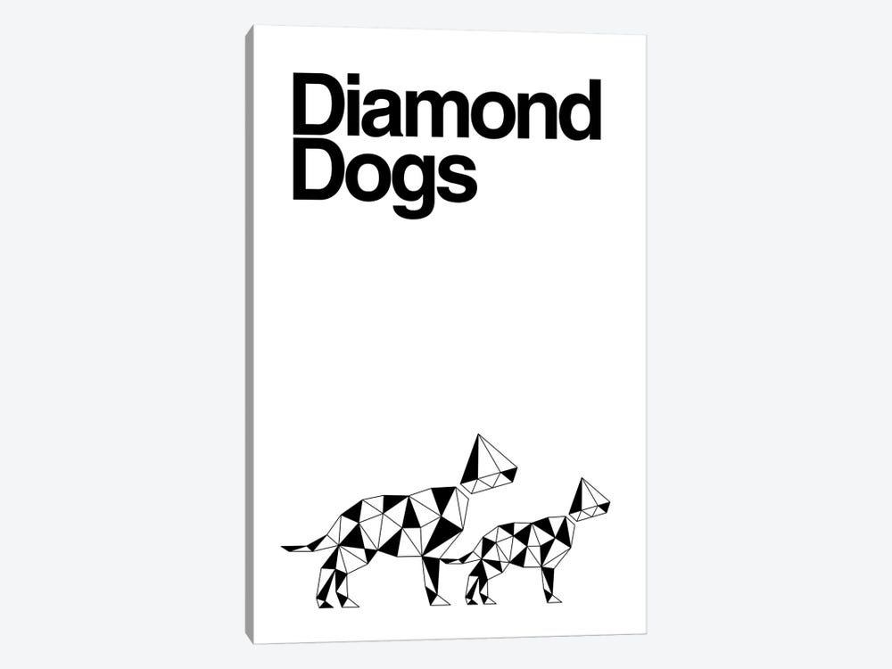 Diamond Dogs In Black And White by Viktor Hertz 1-piece Canvas Art Print