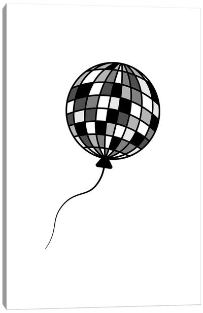 Goodbye Disco In Black And White Canvas Art Print - Disco Balls