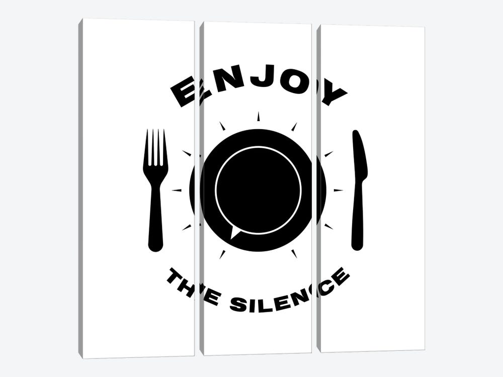 Enjoy The Silence In Black And White by Viktor Hertz 3-piece Canvas Art Print