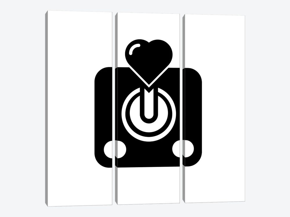 Game Of Love In Black And White by Viktor Hertz 3-piece Canvas Wall Art