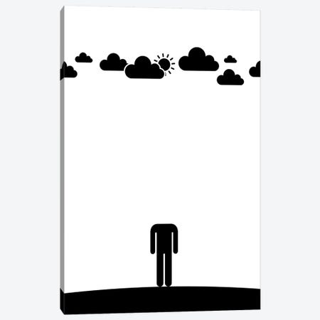 Head In The Clouds In Black And White Canvas Print #VHE167} by Viktor Hertz Canvas Artwork