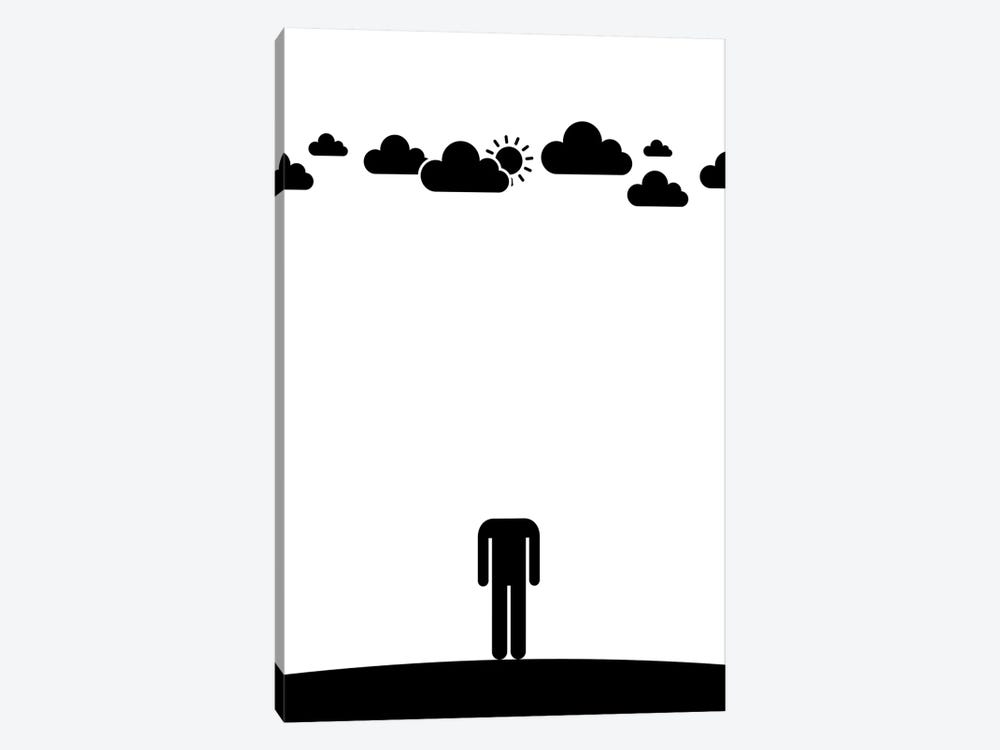 Head In The Clouds In Black And White by Viktor Hertz 1-piece Canvas Art