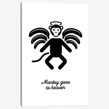 Monkey Gone To Heaven In Black And White Canvas Print #VHE174} by Viktor Hertz Art Print