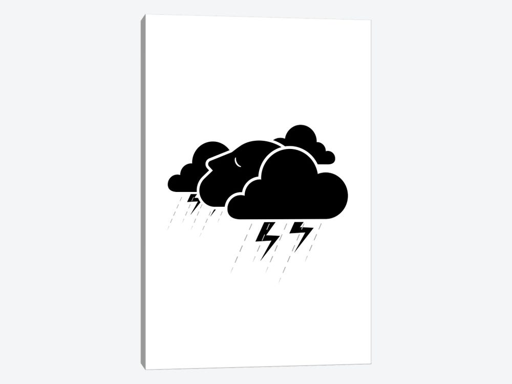 Stormy Mind In Black And White by Viktor Hertz 1-piece Canvas Artwork