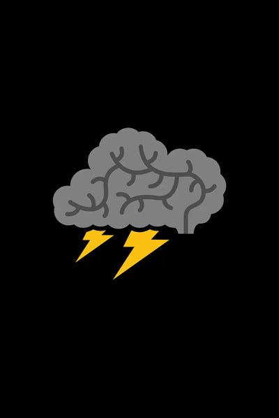 Brain Storm by Viktor Hertz framed canvas print