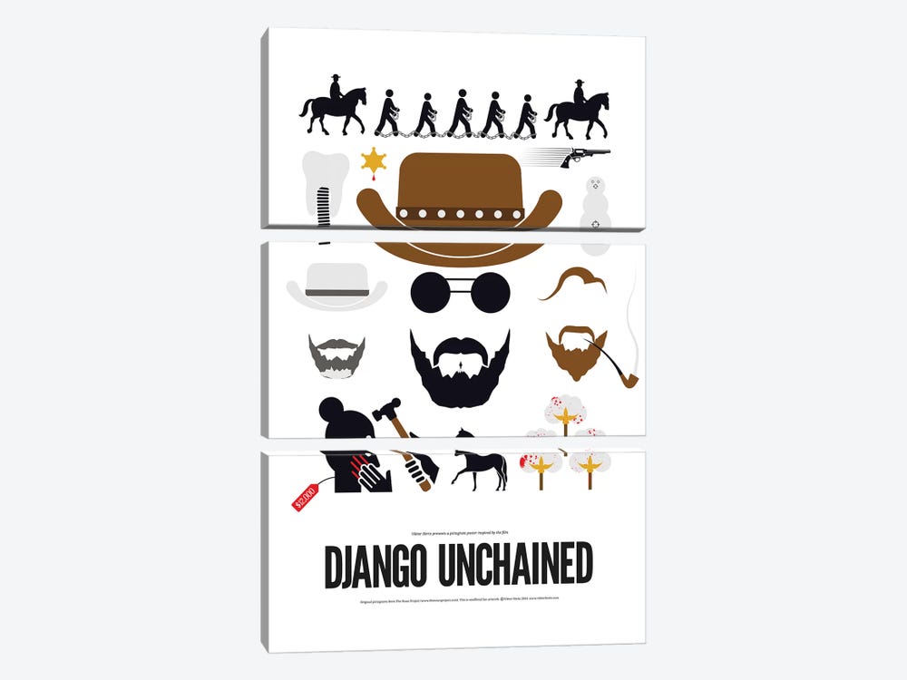 Django Unchained by Viktor Hertz 3-piece Art Print
